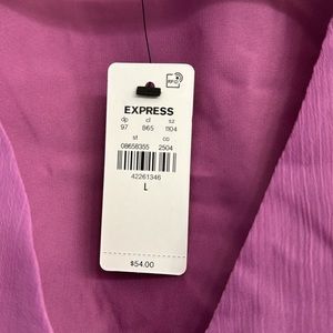 New with tags Express L V-Neck Smocked Cuff Peplum Top